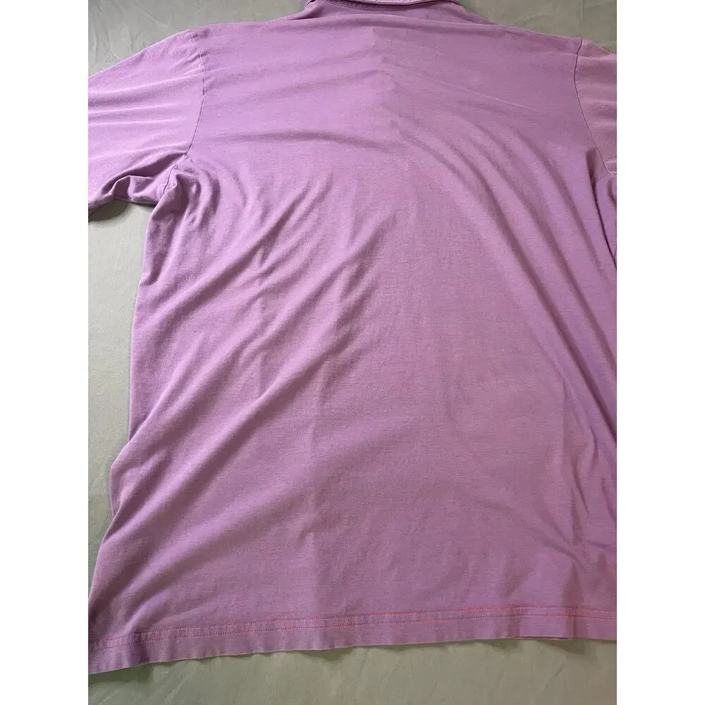 Peter Millar Seaside Wash Polo Shirt Purple Men’s XL Pocket Excellent Cond